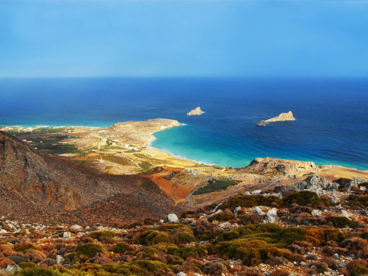 Blue Vista Cottage Sitia Bagian luar foto